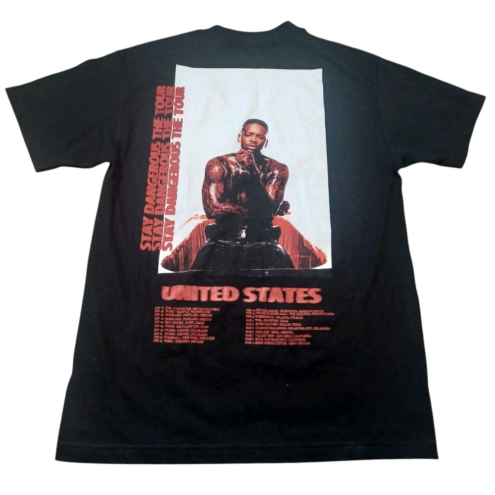 YG 2018 Rap Tour Stay‎ Dangerous Everybody Wear Red Double Sided T Shirt Medium